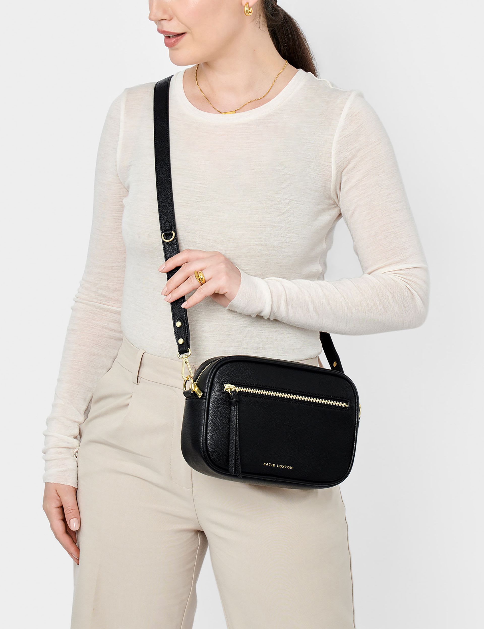 Katie Loxton personalised faux leather cross body bag, imported from the UK