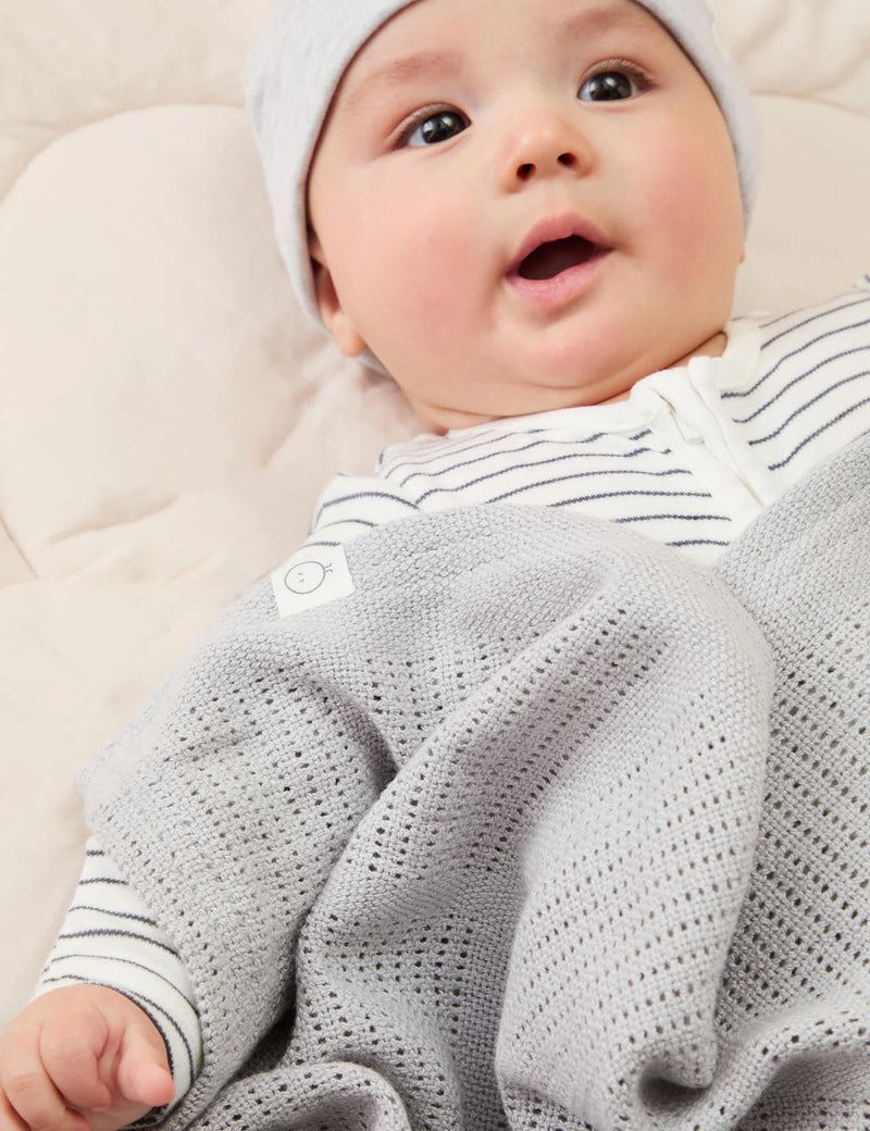 Cotton blend cellular blanket for nursery use - British product