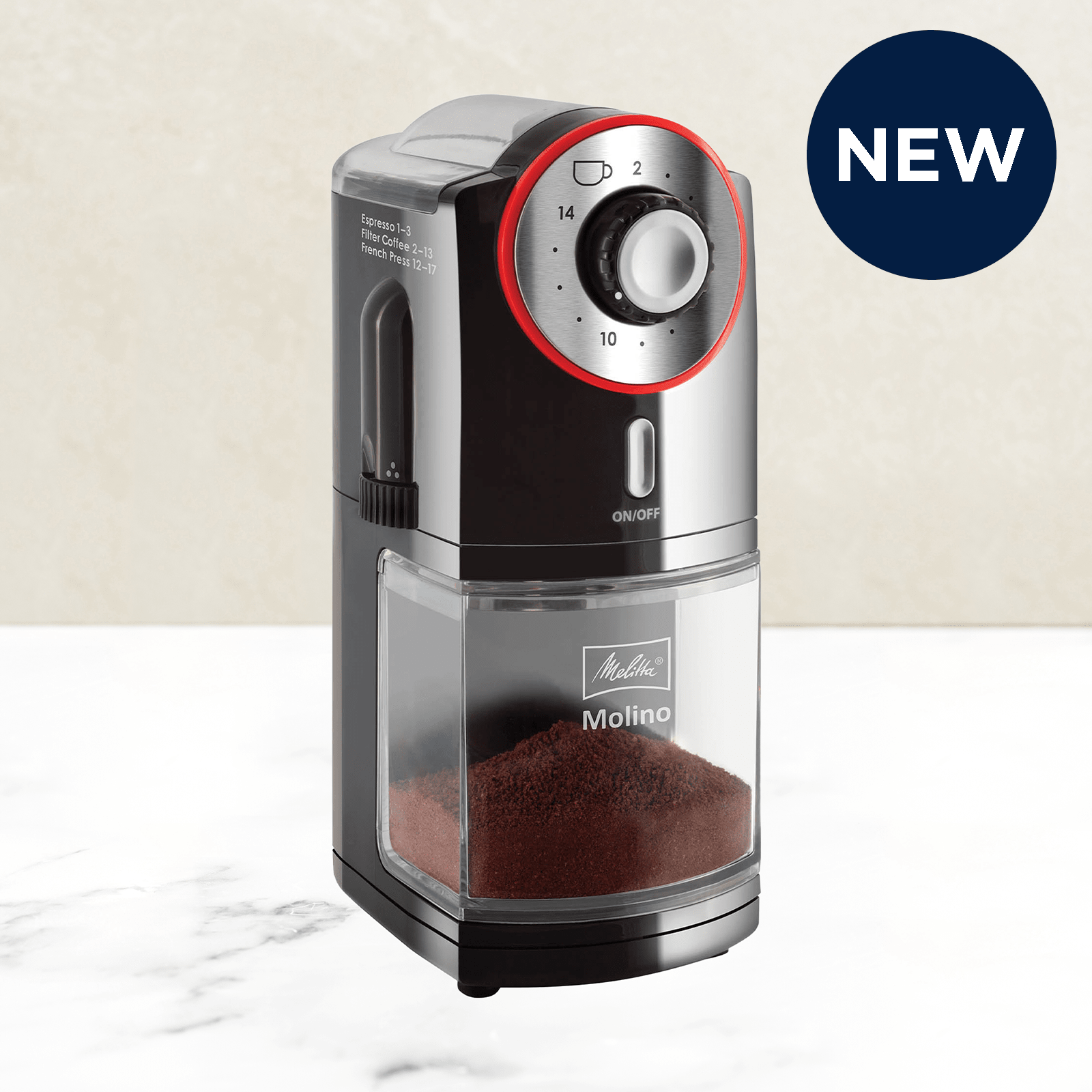 Melitta Molino electric coffee grinder, imported from the UK