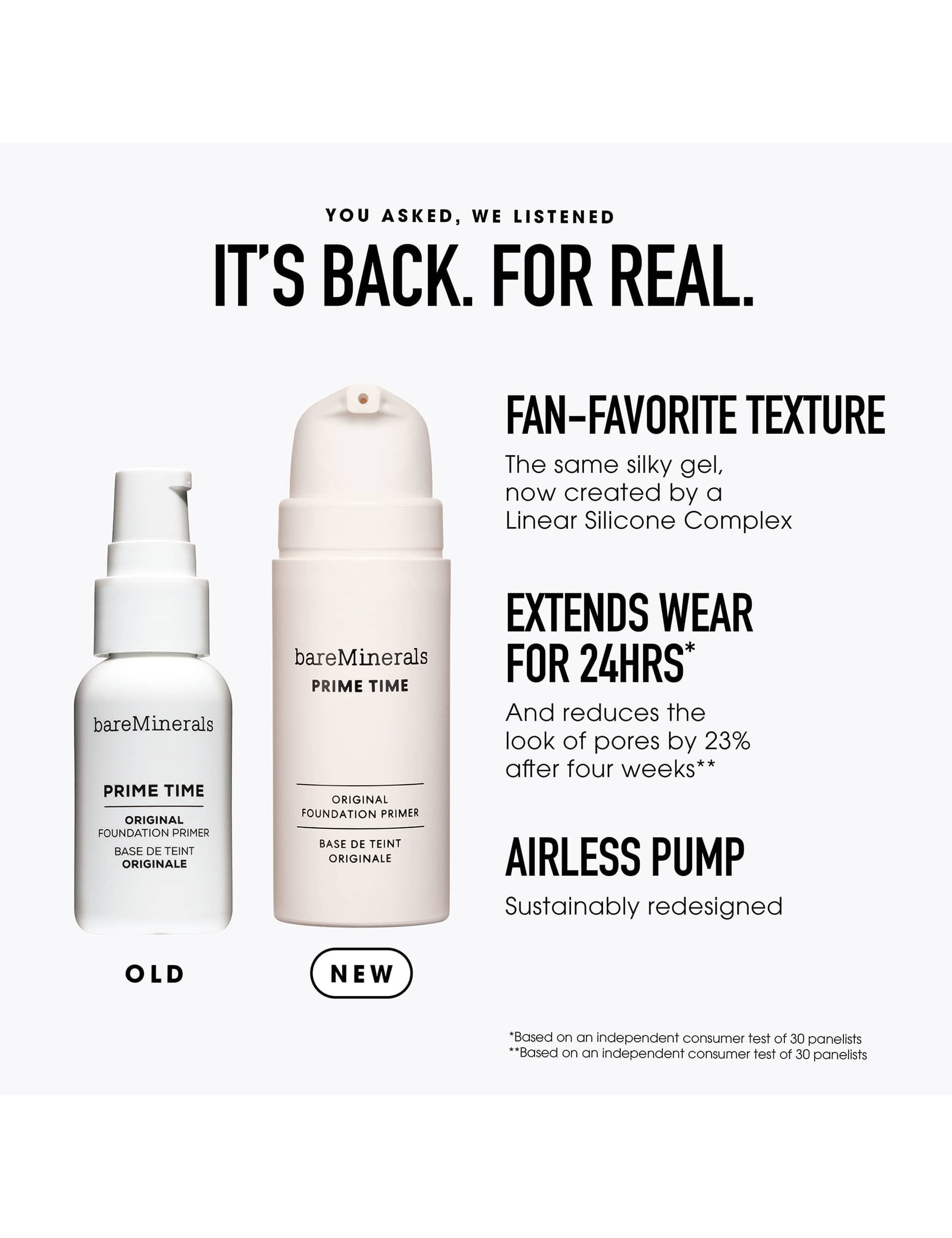 bareMinerals Mini Prime Time Original Pore-minimizing Primer 15ml, imported from the UK
