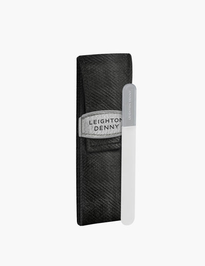 Leighton Denny Mini Travel Crystal Nail File with Case 90mm Nail Tool