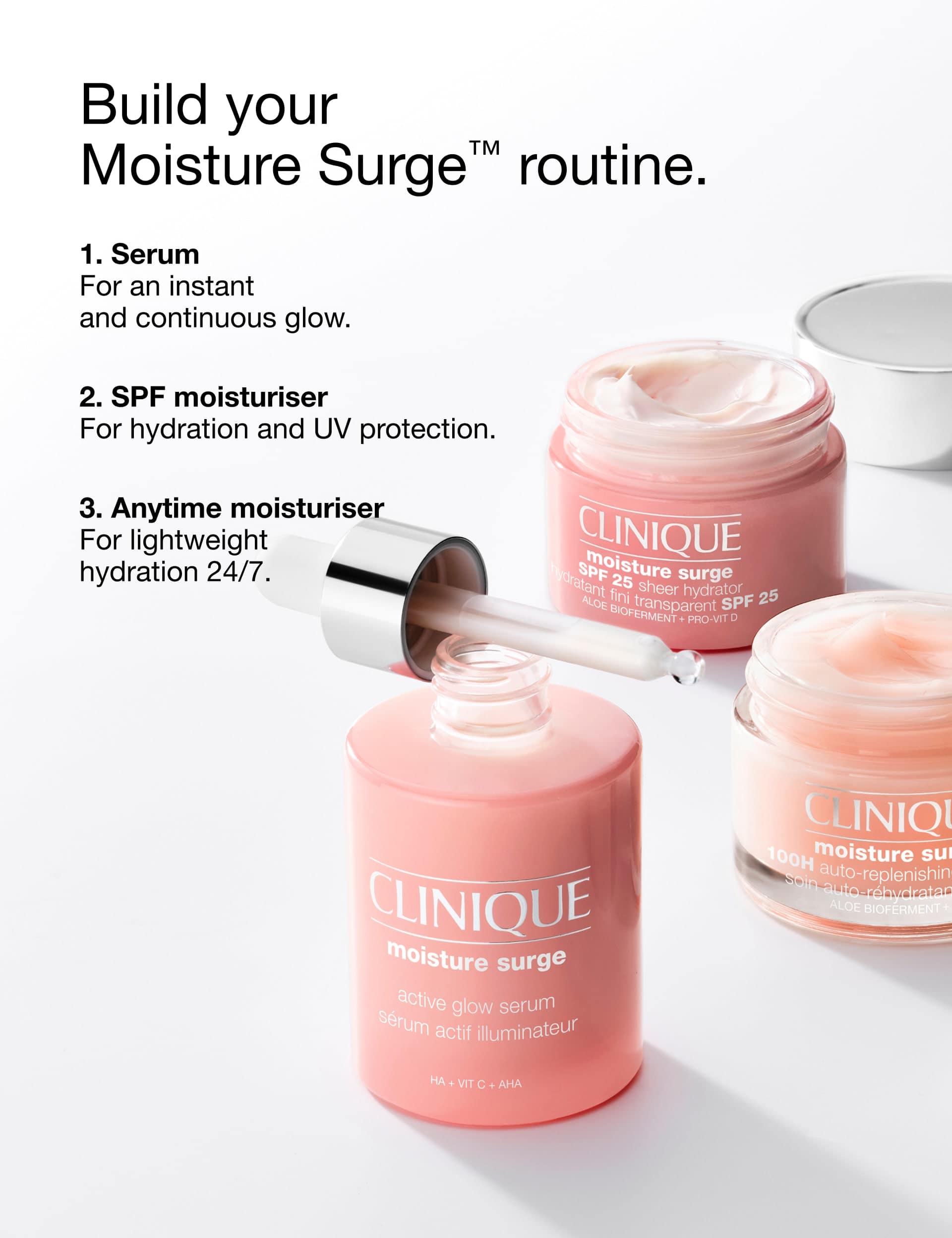 Moisture Surge Active Glow Face Serum 30ml, imported from the UK
