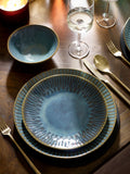 Teal blue 12 piece dinner set (British brand)