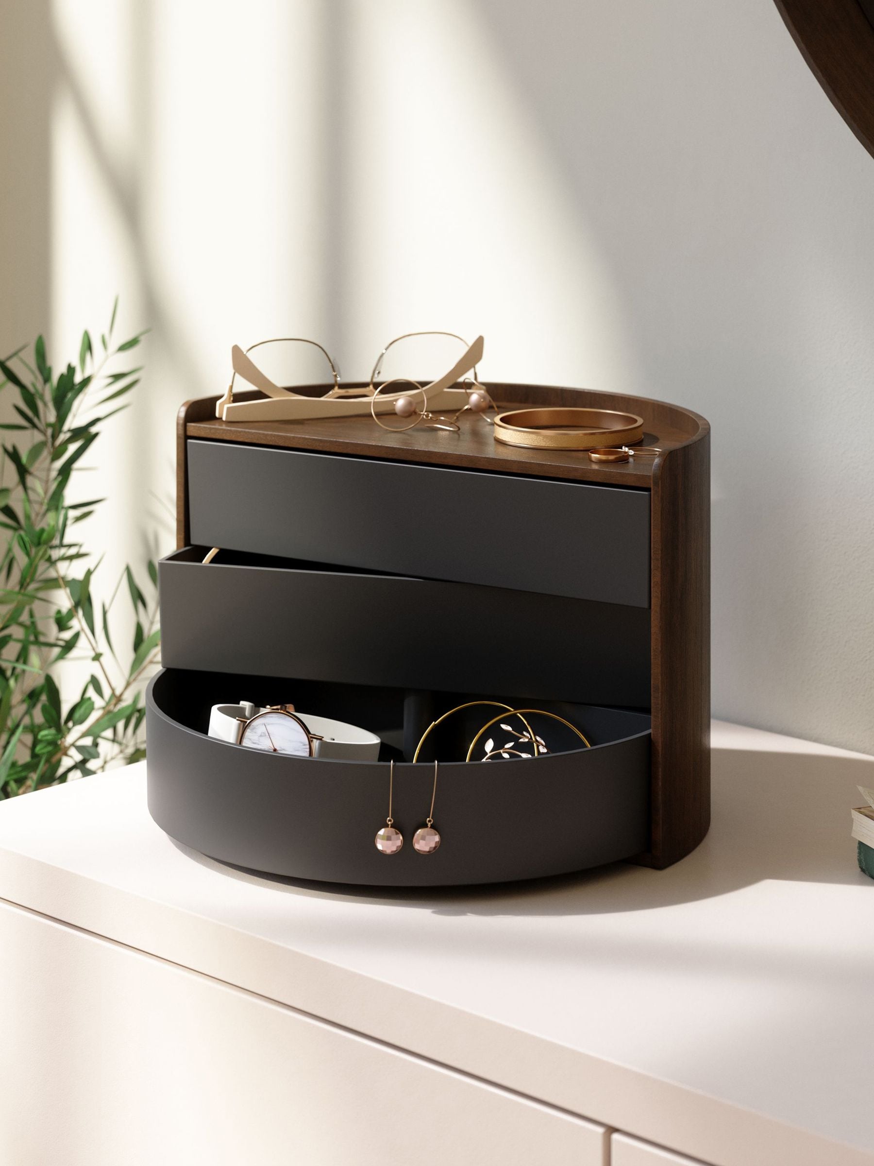 Umbra Brown Moona Jewellery Organiser 27x15x18 cm (British brand)