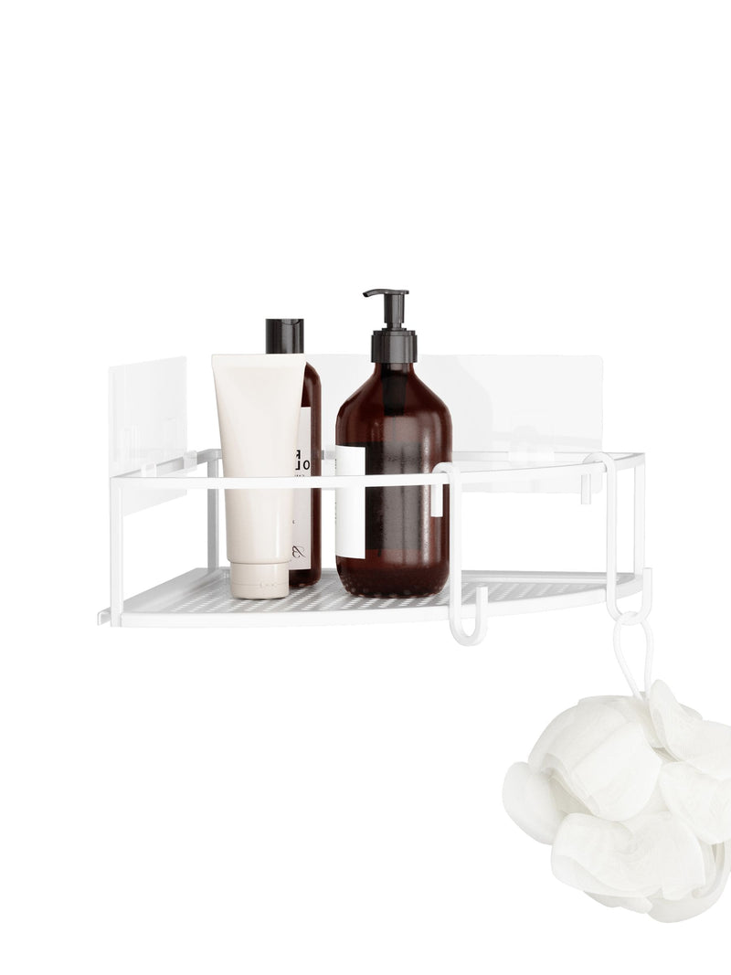 Umbra white corner shower caddy (British brand)
