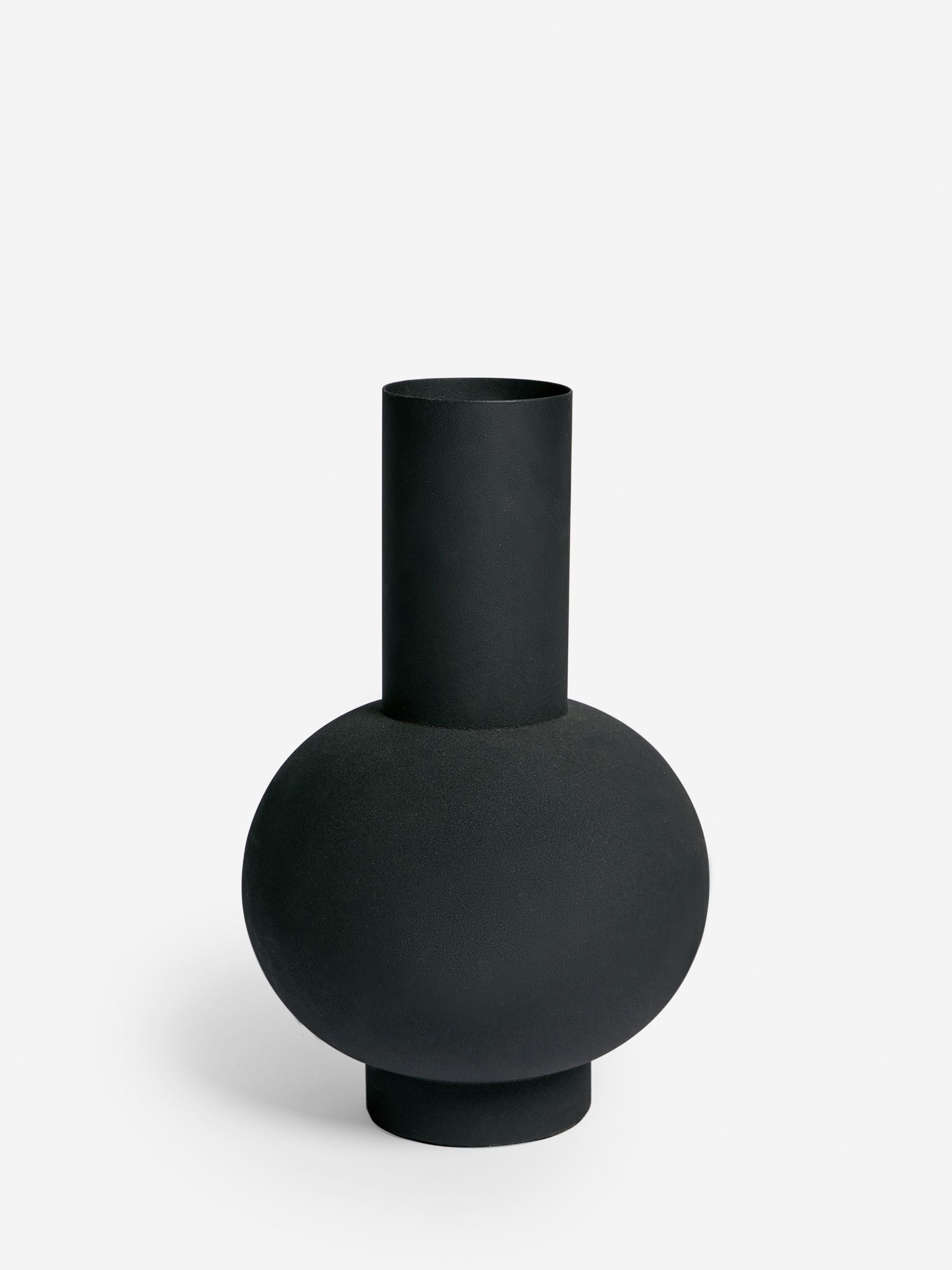 French Connection black metal vase 33cm height - British product