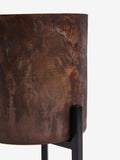French Connection metal plant pot black bronze 19cm x 33cm, UK version