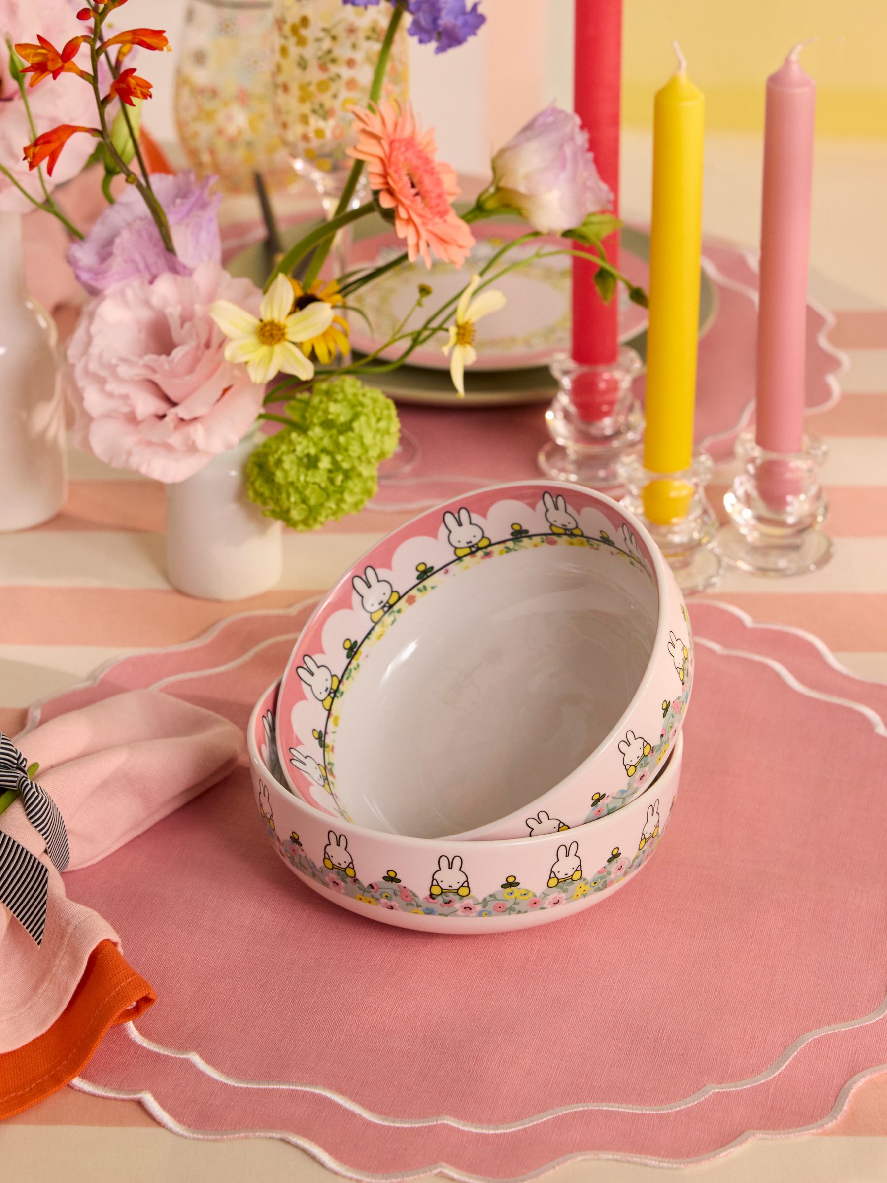 Cath Kidston Multi Miffy cereal bowls set of two - British product