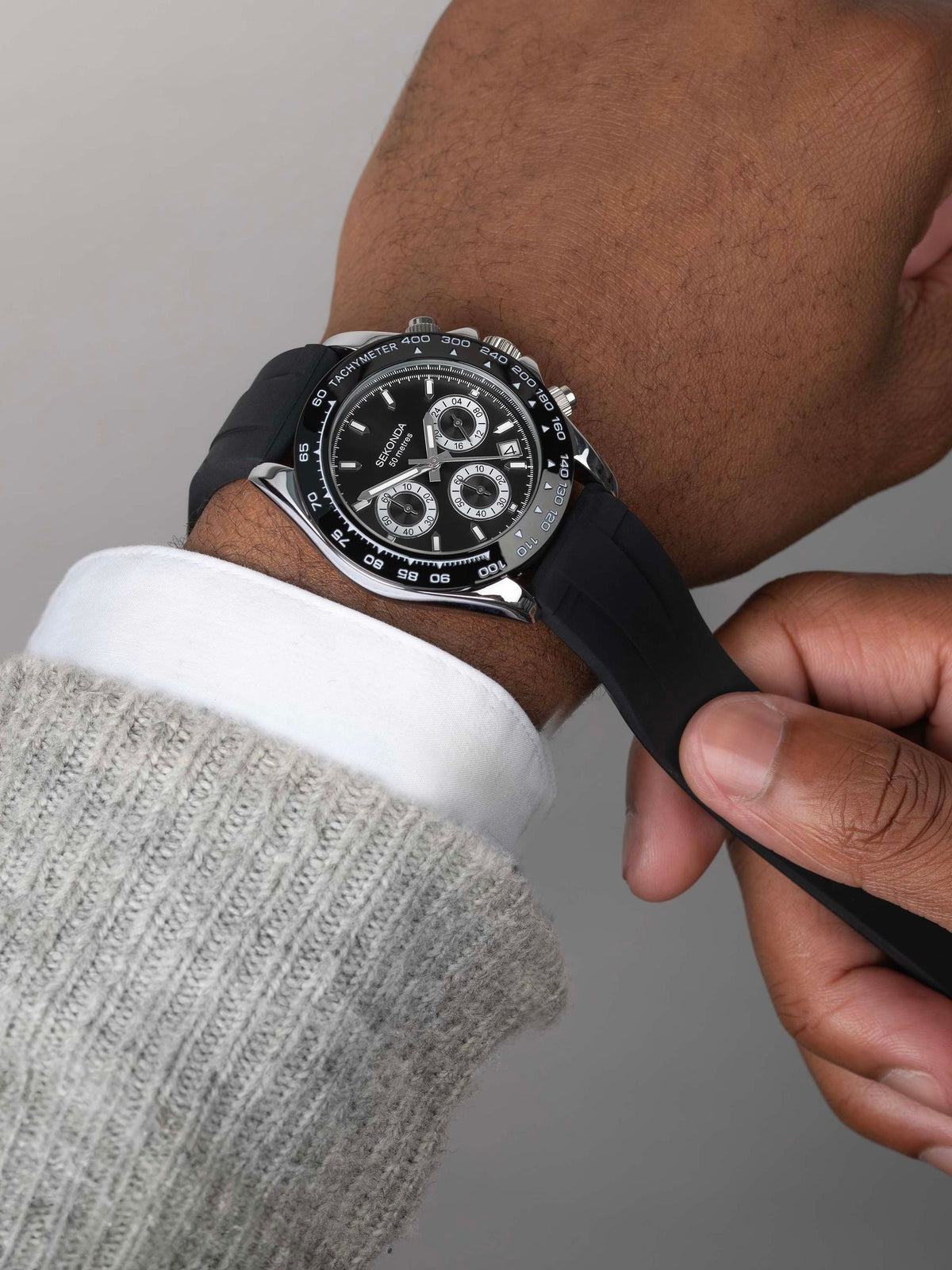 Sekonda Black Circuit watch 39mm (British brand)