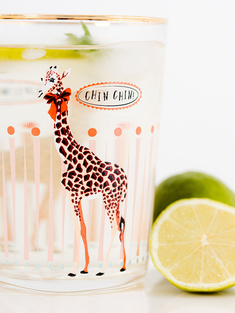 Yvonne Ellen Giraffe Hi Ball Glasses Set of 2 (British brand)