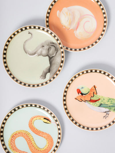 Yvonne Ellen Set of 4 Ceramic Animals Coasters