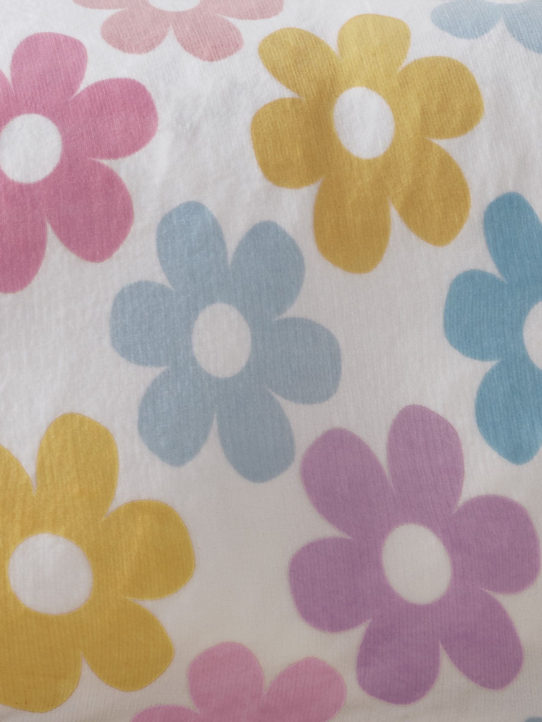 Bedlam pink retro flower plush fleece duvet cover set - British product