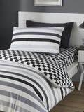 Bedlam Grey Beckett Stripe Duvet Cover Set - British product