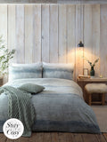 Appletree Green Anson Supersoft brushed cotton stripe duvet cover set - British product