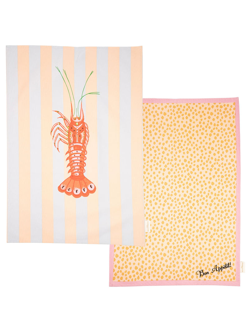 Yvonne Ellen lobster tea towels set of 2 (British brand)