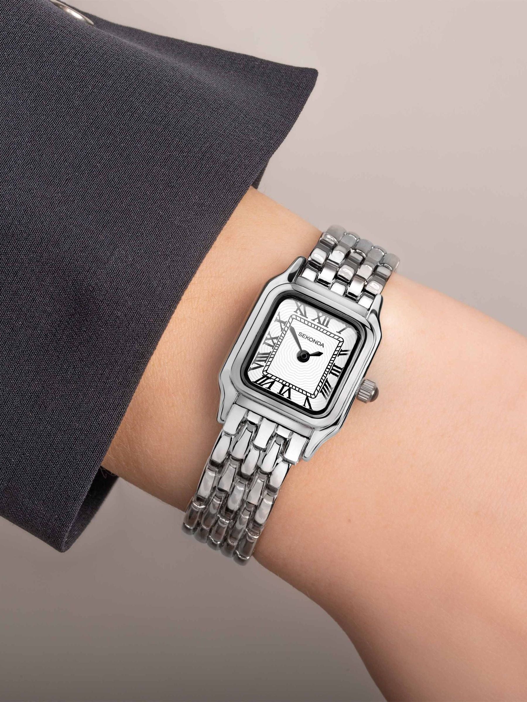 Sekonda Quinn silver alloy bracelet ladies watch (British brand)