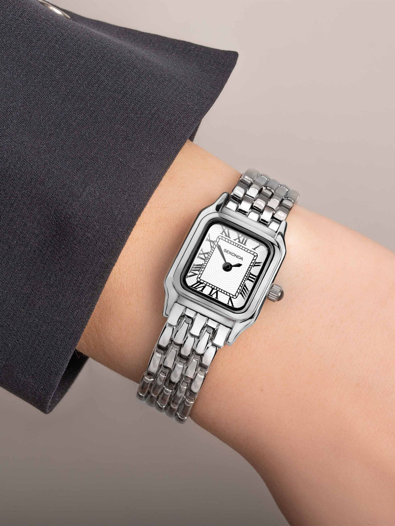 Sekonda Quinn silver alloy bracelet ladies watch (British brand)