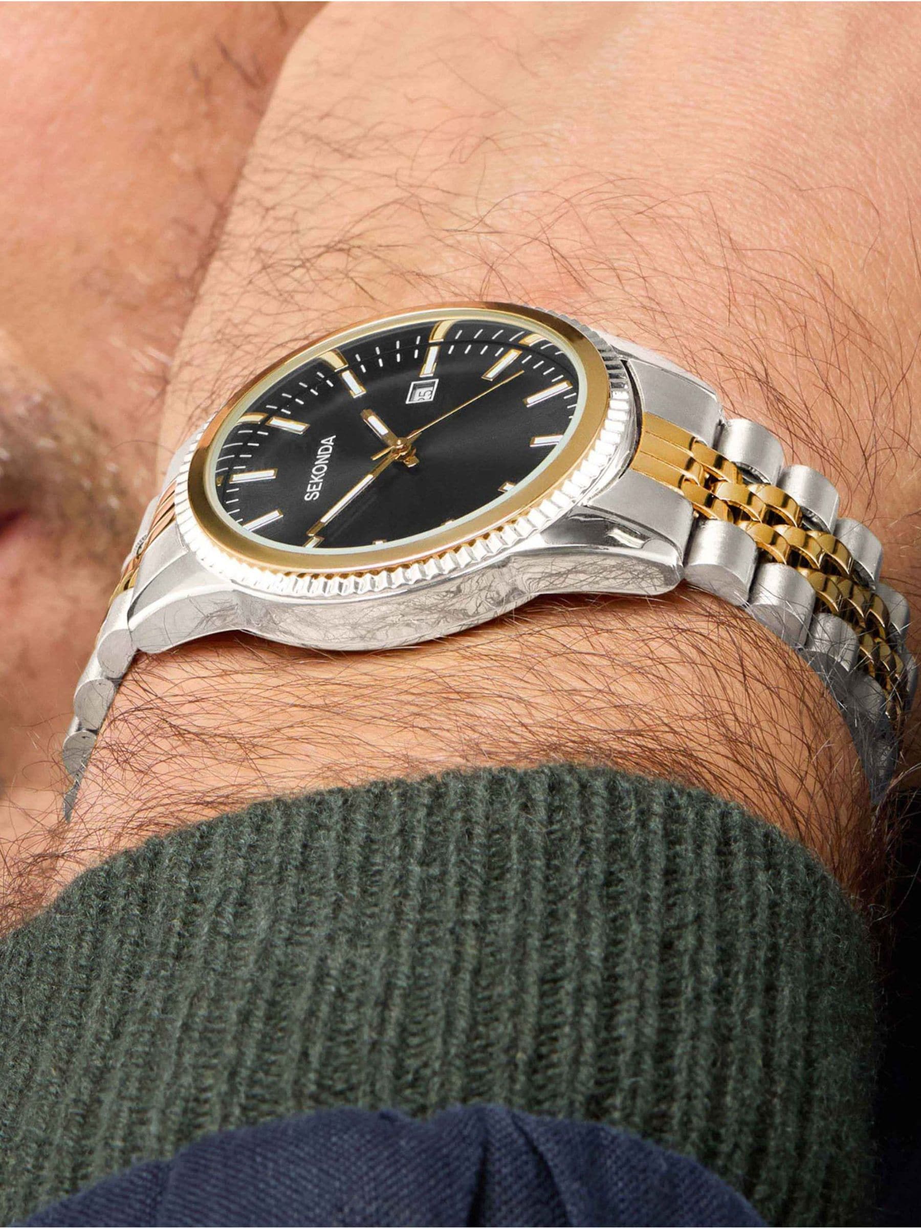 Sekonda Black Two Tone Watch 40mm (British brand)