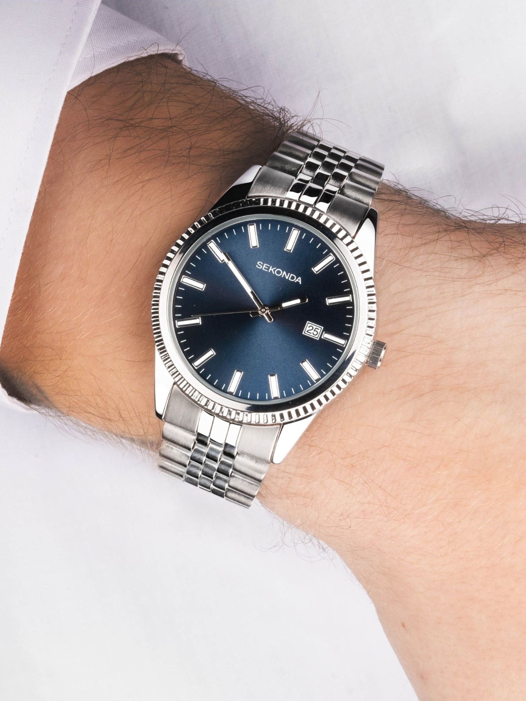 Sekonda Blue Wristwatch With Bracelet Case 40mm (British brand)