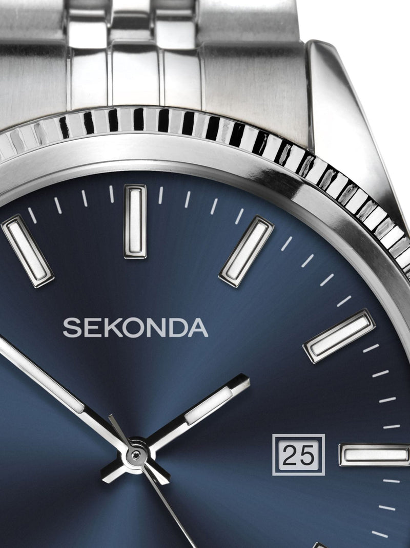 Sekonda Blue Wristwatch With Bracelet Case 40mm (British brand)
