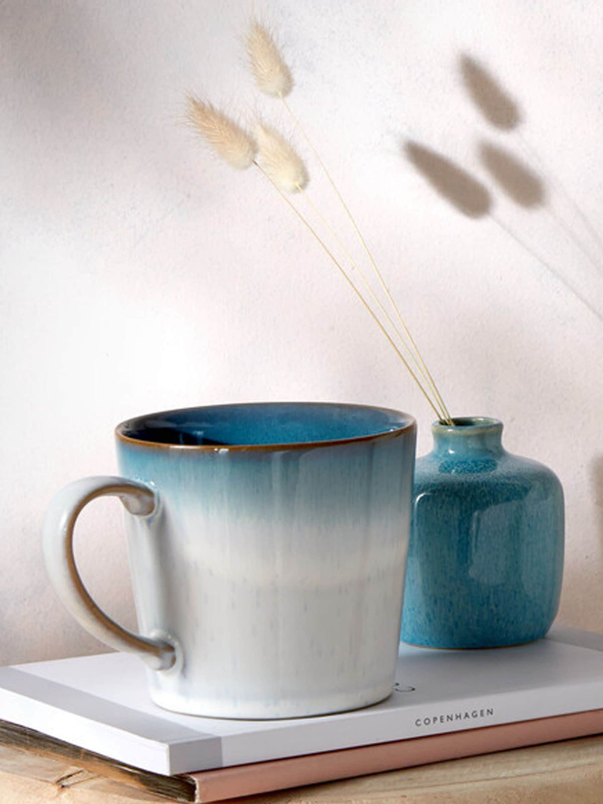 Denby Azure Haze Green Large Mugs - British product