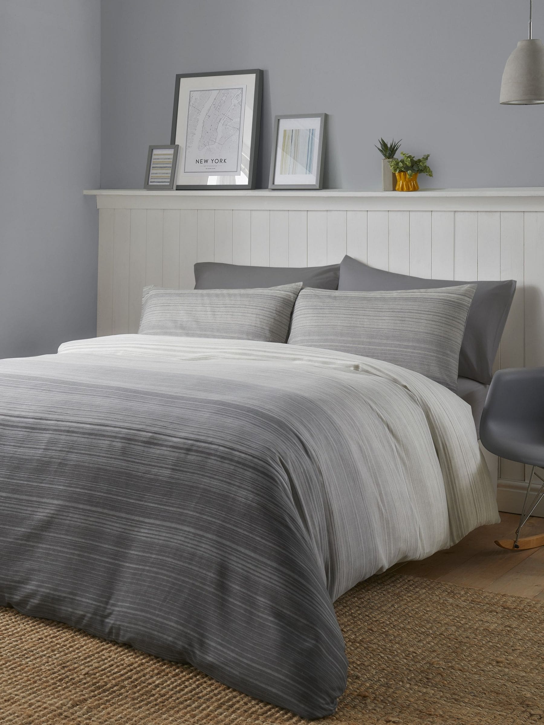 Fusion Home Grey Fairhaven duvet cover set - British product