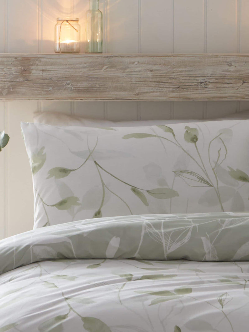 Drift Home Green Eliza duvet cover set - British product