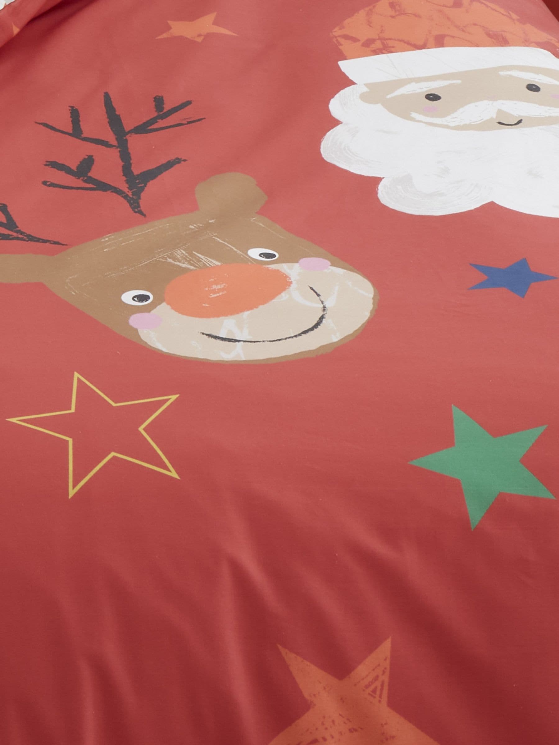 Bedlam Red Ho Ho Ho Reversible Christmas Duvet Cover Set