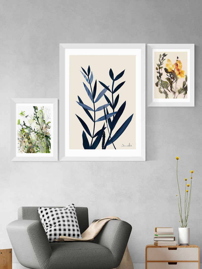 East End Prints green foliage framed art print - British product
