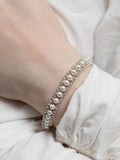 Jon Richard silver tone pearl and crystal bracelet 180mm, UK version