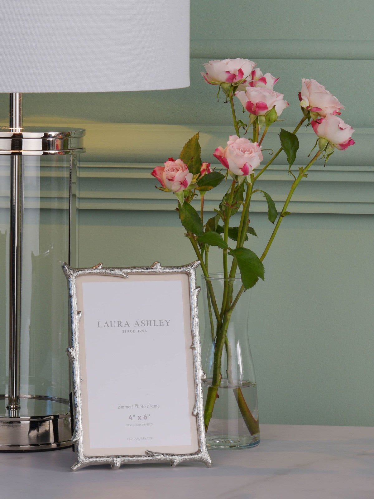 Laura Ashley polished nickel Emmett photo frame, UK version
