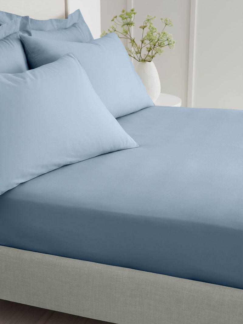 Bianca Blue Extra Deep Fitted Sheet - British product