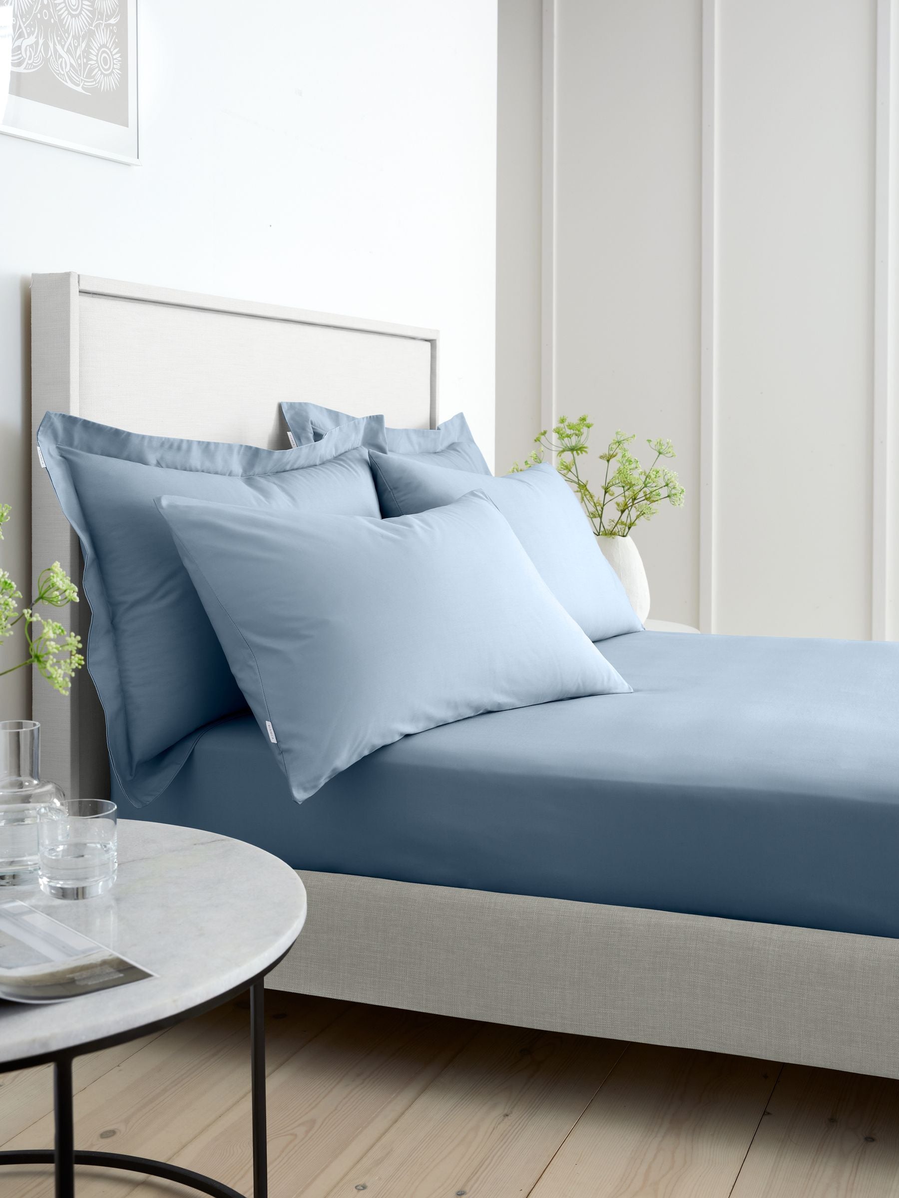 Bianca Blue Extra Deep Fitted Sheet - British product