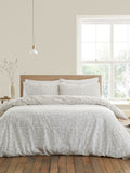 Bianca natural shadow leaves floral duvet cover set - British product