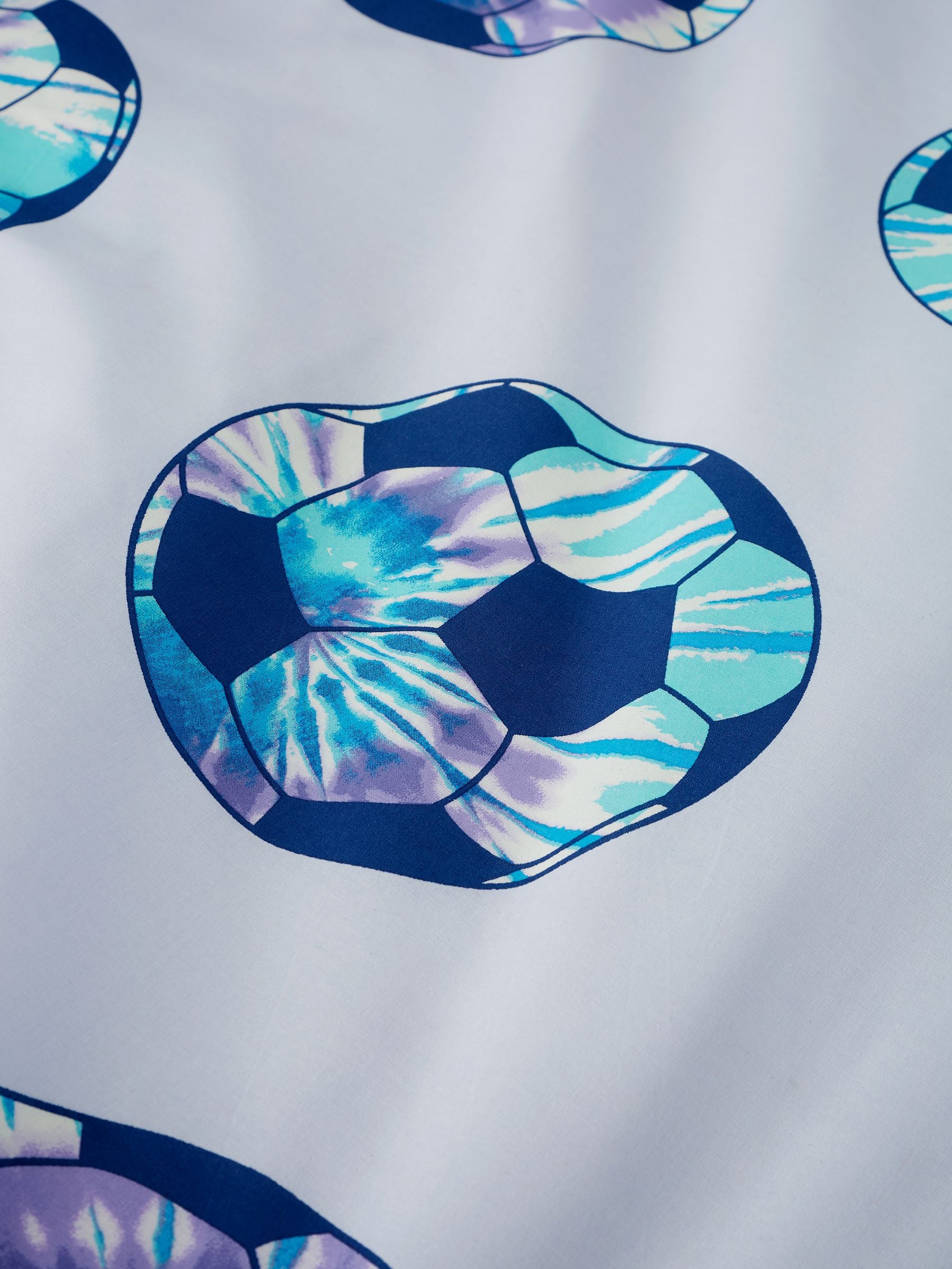 Catherine Lansfield lilac tie dye football reversible duvet cover set - British product