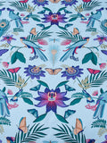 Catherine Lansfield Teal Blue Mya Tropical Floral Reversible Duvet Cover Set