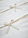 Catherine Lansfield White Milo Bow duvet cover set - British product