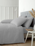 Catherine Lansfield Grey Supersoft duvet cover set - British product
