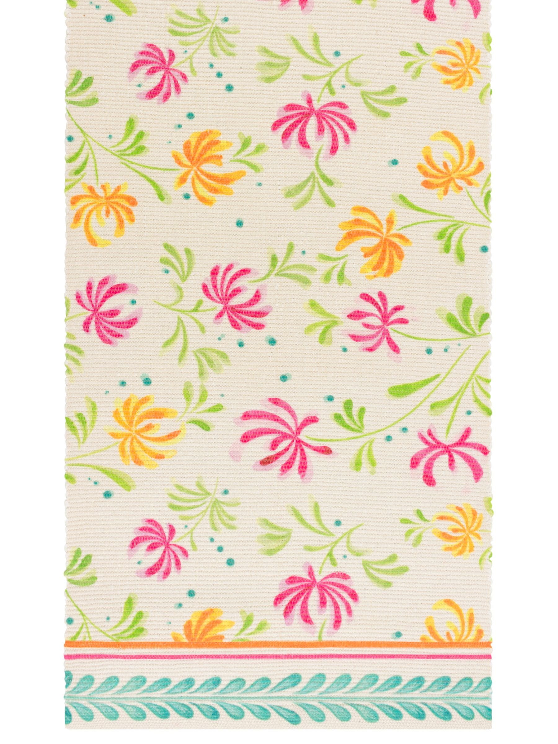 Furn Orange Honeysuckle table runner measuring 230cm by 35cm - British product