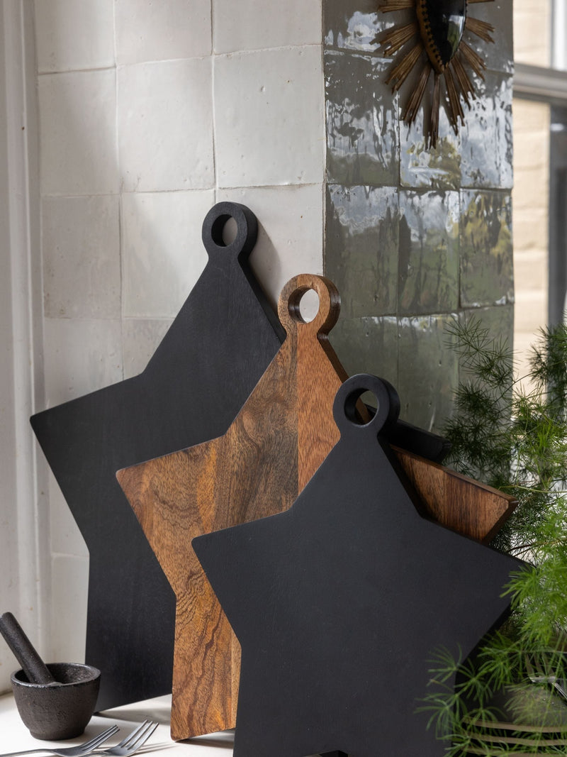 Rockett St George black wood star serve board, imported from the UK
