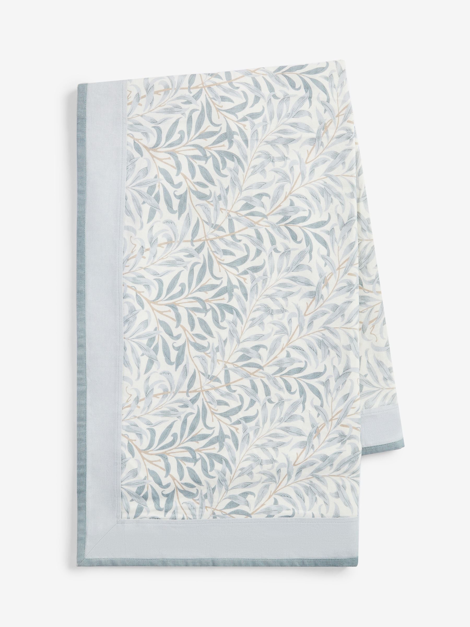 Clarke and Clarke Willow Boughs mineral grey cotton tablecloth - British product