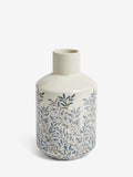 William Morris Cream Leaf Printed Vase 28cm height (British brand)