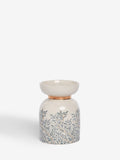 William Morris Cream Leaf Candle Holder Stoneware 14cm (British brand)