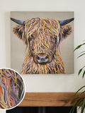 Natural Artist Collection Harry The Highland Cow by Emily Howard Medium Canvas Wall Art
