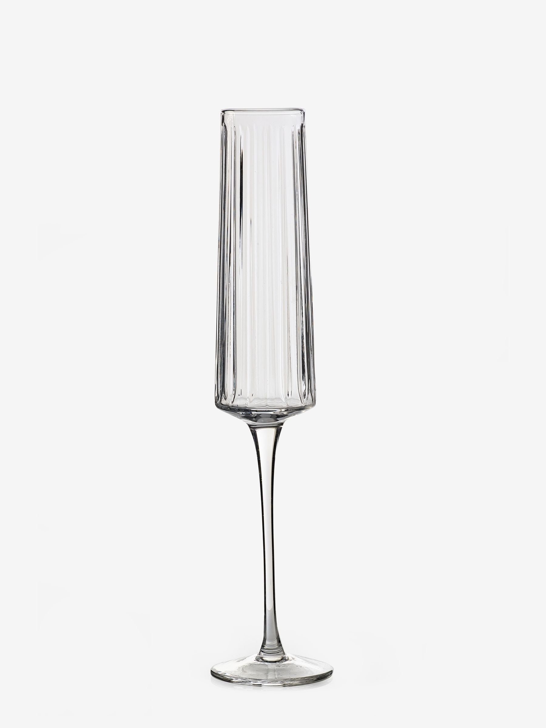 Clear Collins champagne flutes set of 4 (British brand)