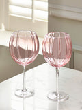Set of 2 Pink Ottilie Gin Glasses
