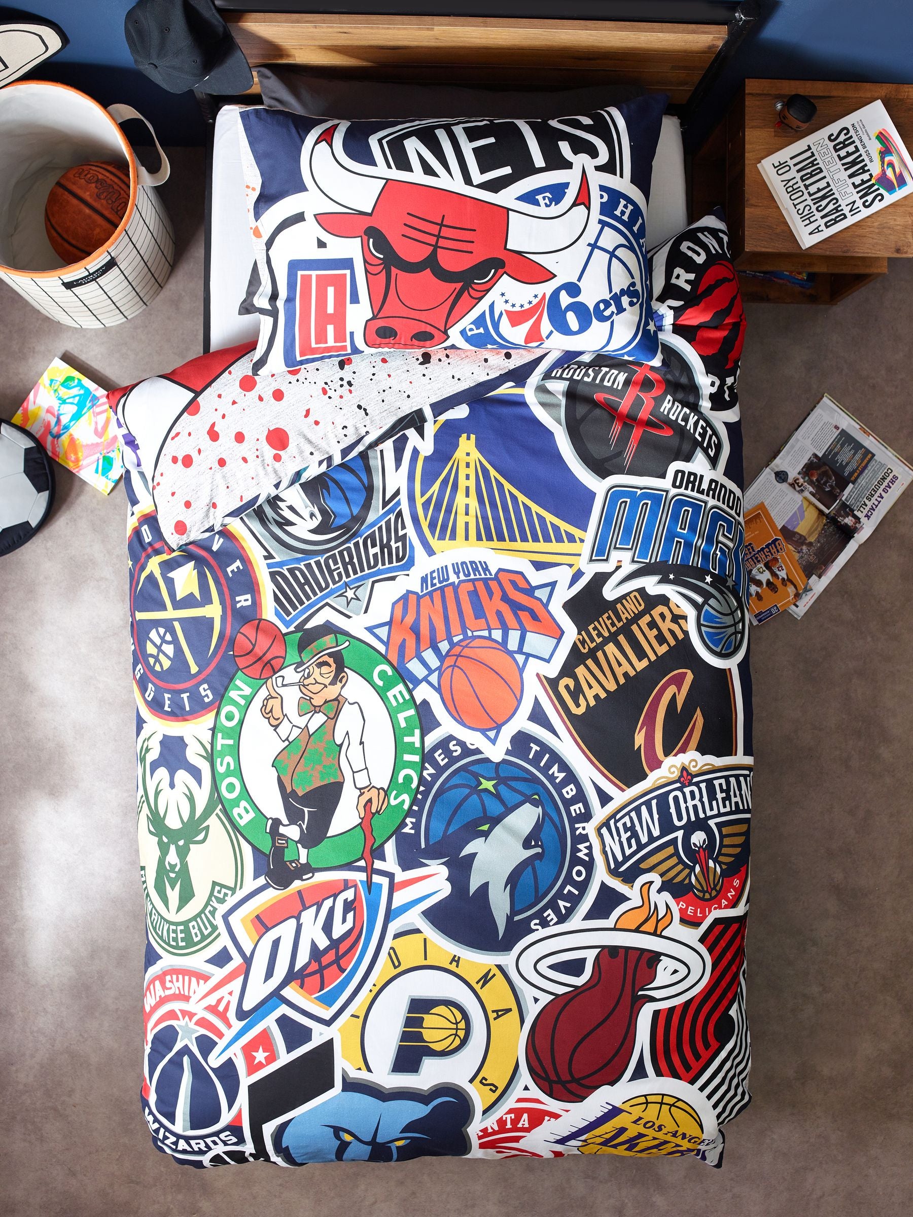 NEXT NBA single duvet cover and pillowcase set, imported from the UK