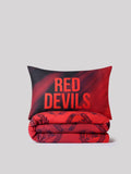 Manchester United red duvet cover and pillowcase set, imported from the UK