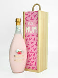 Le Bon Vin Best Mum Raspberry Cream Liqueur Wooden Box Gift