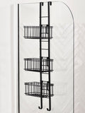 Black adjustable shelf shower caddy - British product